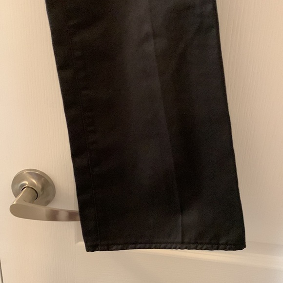 NWOT black satin finish Victoria Beckham flare jeans - Picture 5 of 9